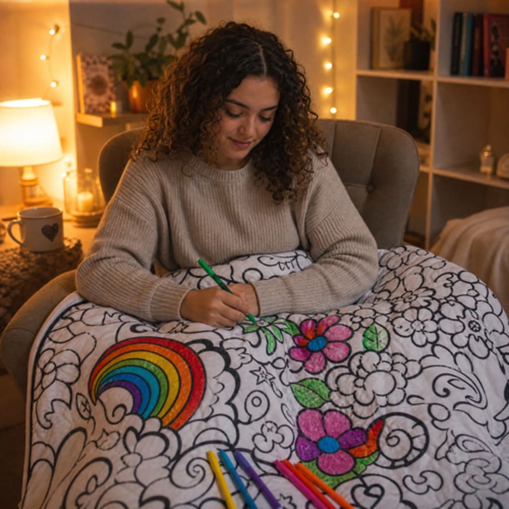 ColorCozy DIY Colouring Blanket